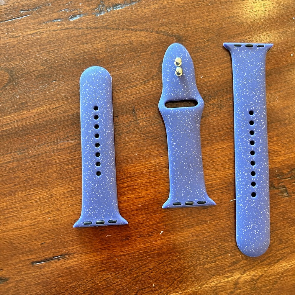 NWOT Apple Watch Purple Sparkly Jelly Wristband w/Extender